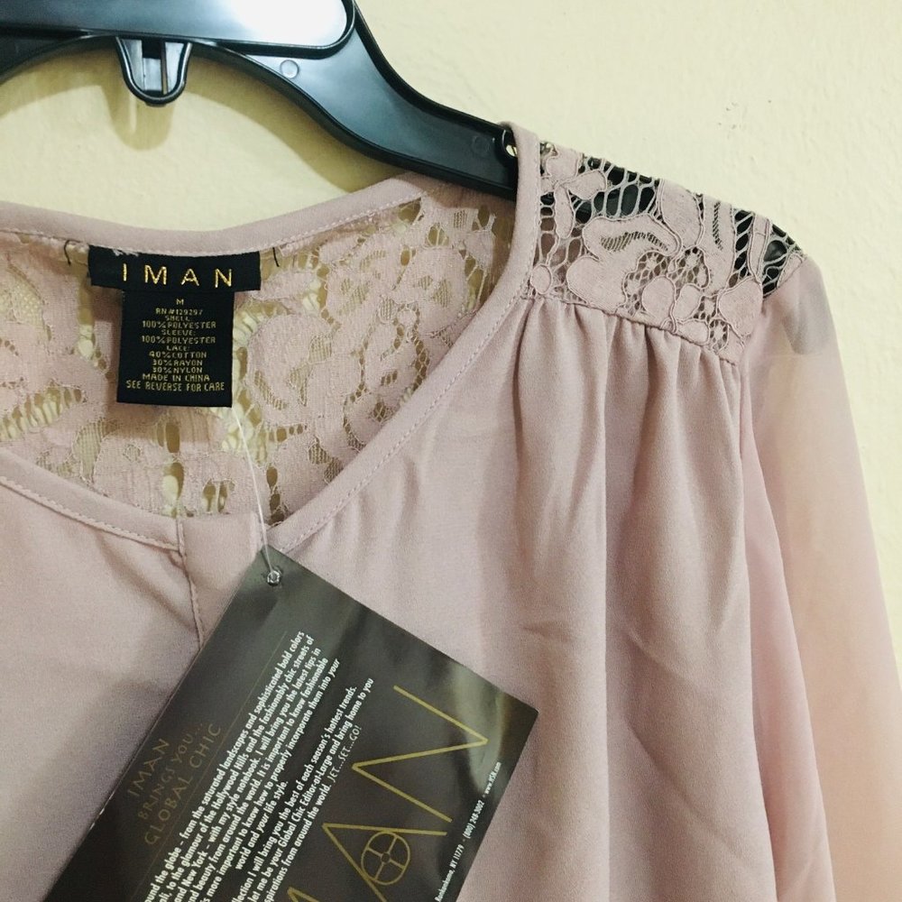 Iman Global Chic Dressed and Ready Lace Blouse - Picture 7 of 7